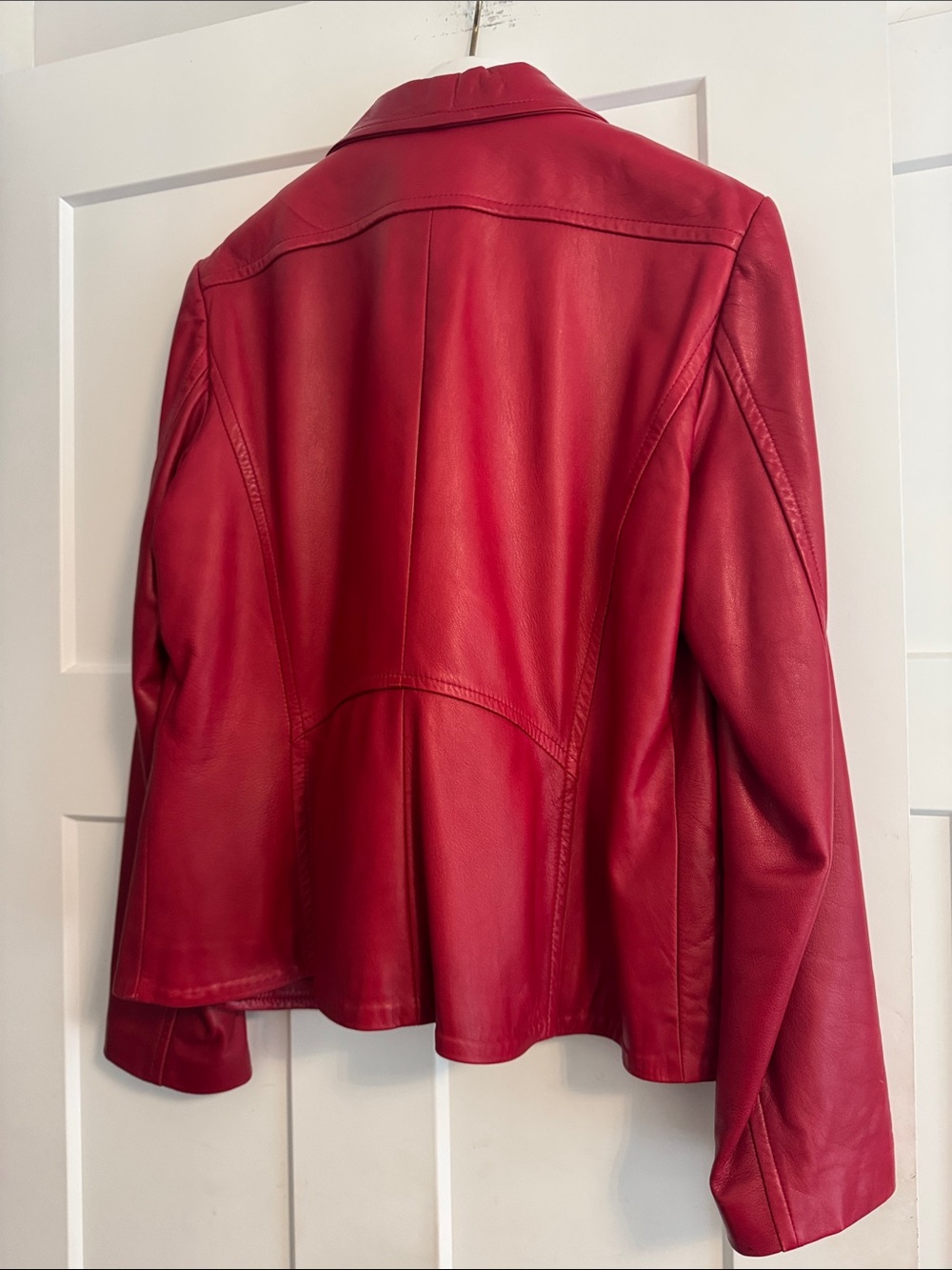 Danier Red Leather Blazer - Picture 5 of 9